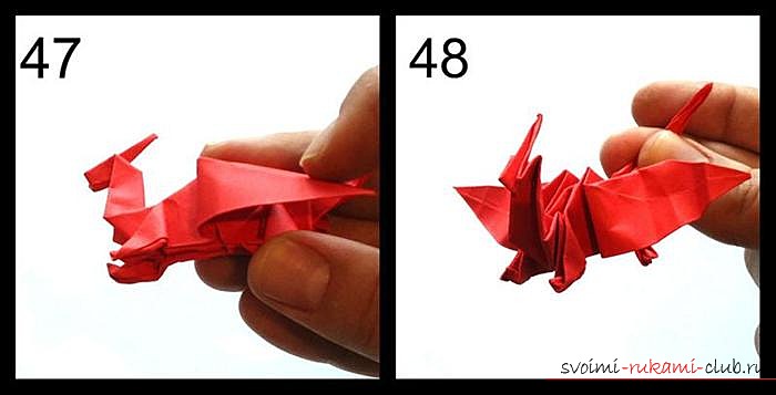 Оригами дракон, схема. Фото №11